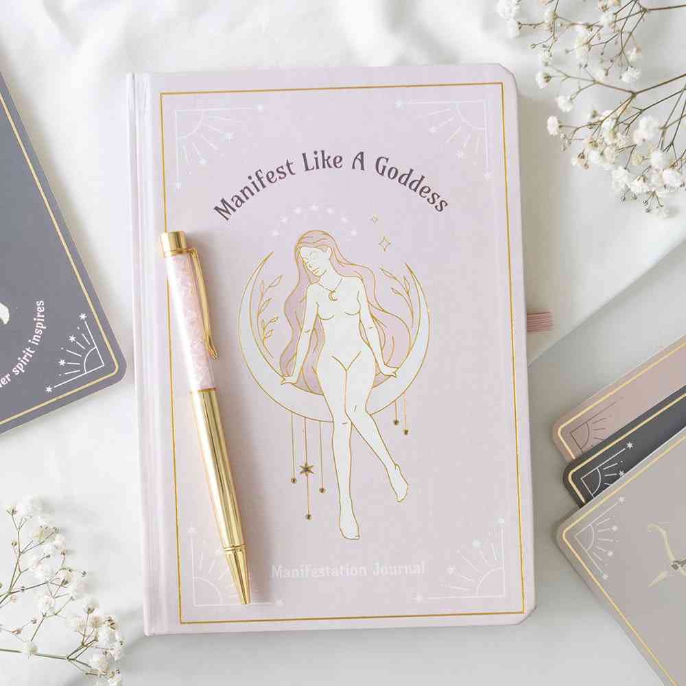 Something Different - Goddess Energy A5 Manifestation and Rose Quartz Crystal Pen Notitieboek - Multicolours